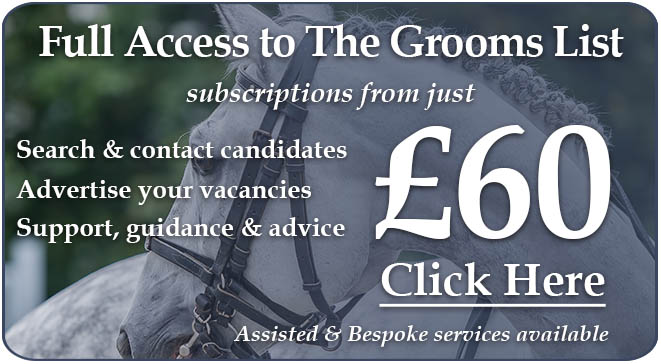 Search and Contact Equine Jobseekers on The Grooms List